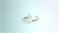 Ringe Lux Gioielli Dame Alfabeto in Gelbgold Diamante 0.10 Ct AN3116ADG - AN3116ADG